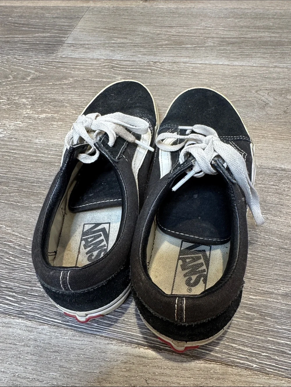 Vans Black and White Low-Top Skate Sneakers